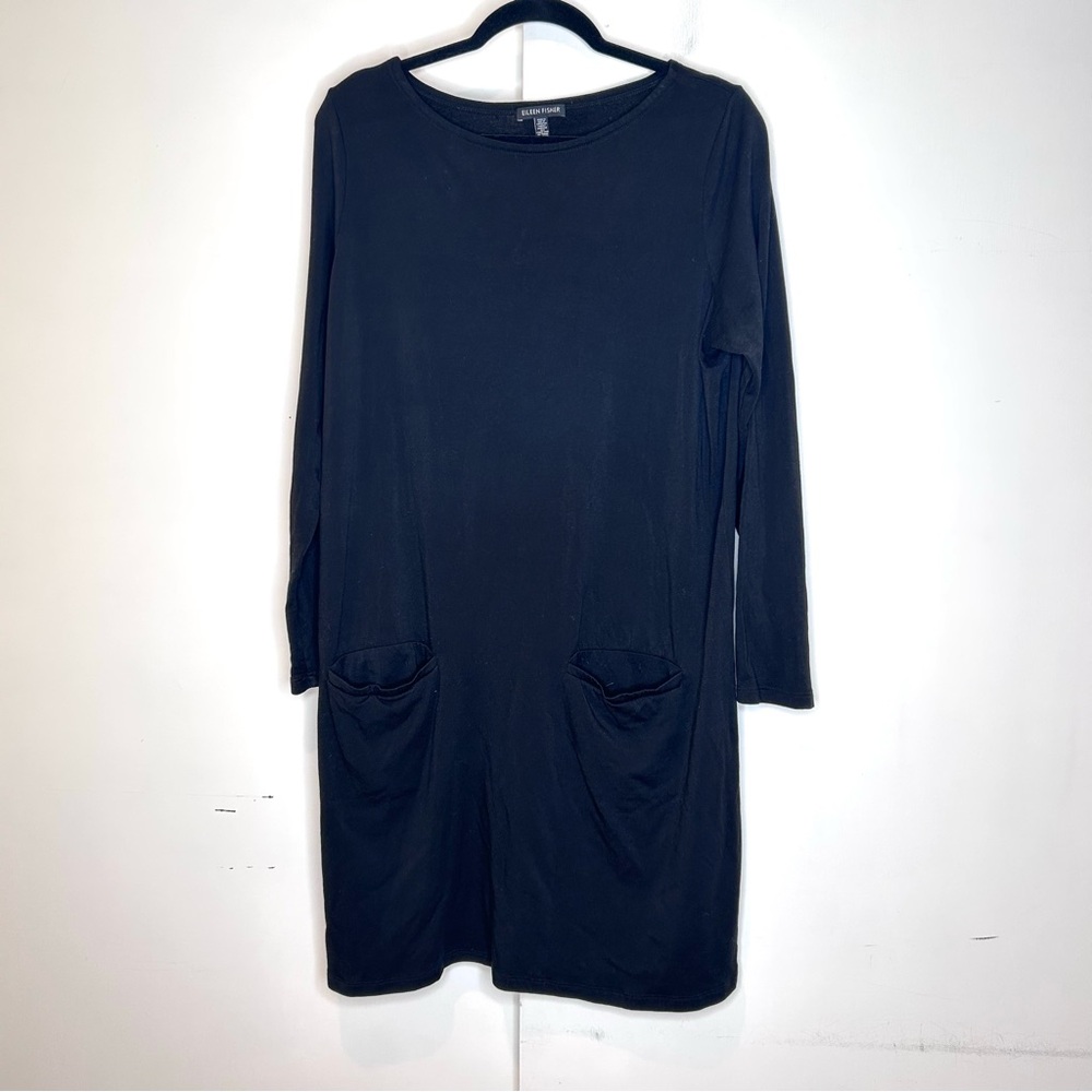 EILEEN FISHER Stretch Jersey Knit Long Sleeve Dress